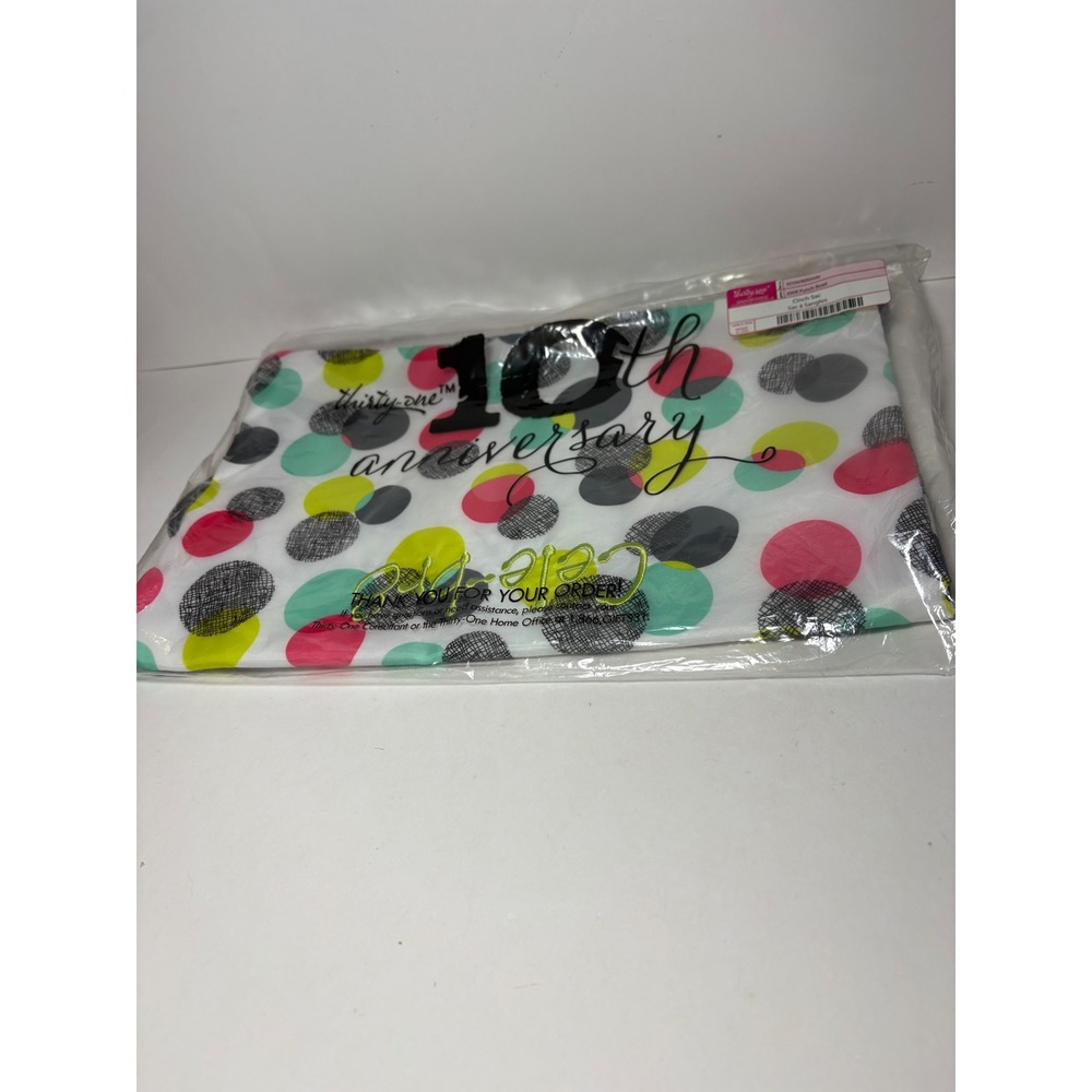 Thirty-One Cinch Sac Punch Bowl 10th Anniversary Drawstring Bag NEW Cele-br8